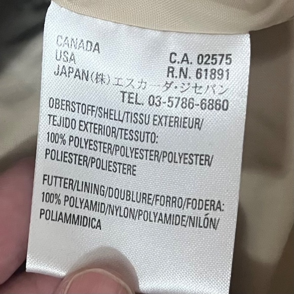 Escada Sport Women’s Quilted Jacket / Coat, Tan / Beige, Belted, Size 36 (Small) - Picture 7 of 10